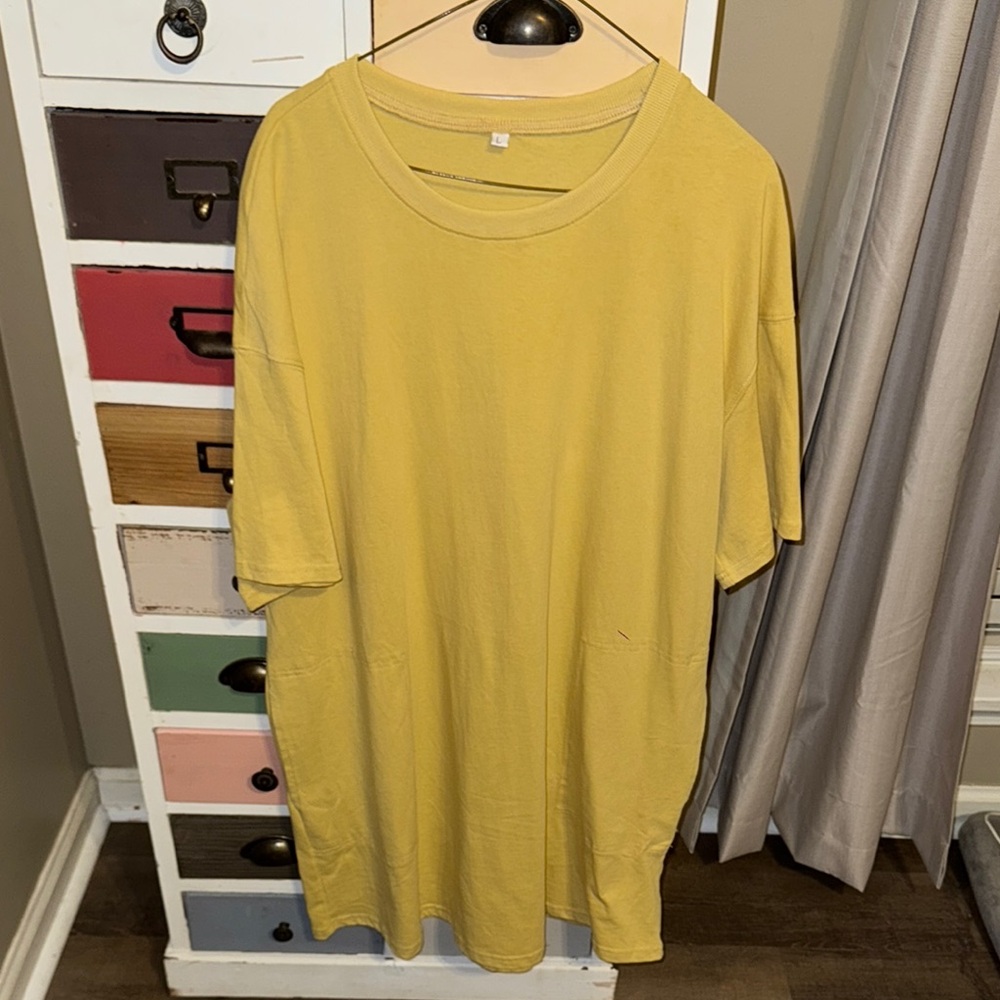 Women’s Yellow T-Shirt Dress
